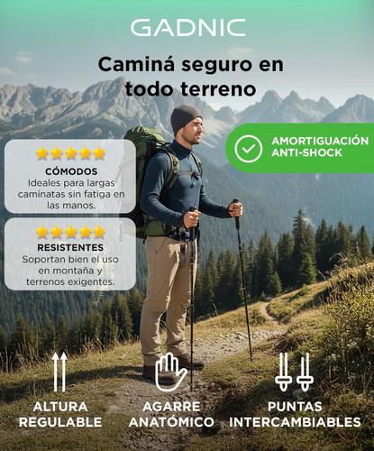 Kit Bastones Trekking Gadnic Telescopico Antishock - 1
