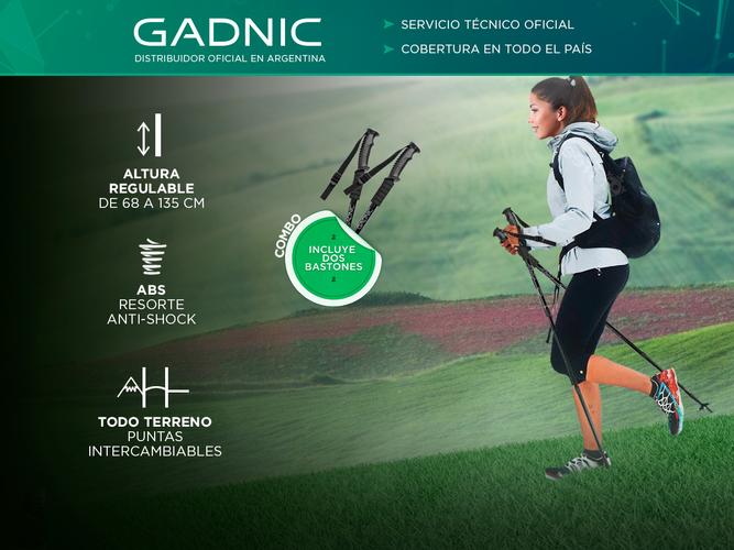 Kit Bastones Gadnic Para Trekking Senderismo Antishock  - 1