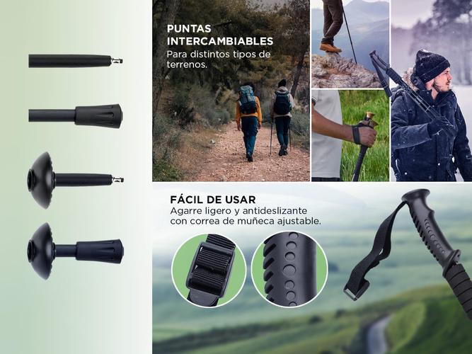 Kit Bastones Gadnic Para Trekking Senderismo Antishock  - 2