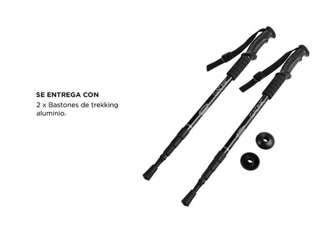 Kit Bastones Gadnic Para Trekking Senderismo Antishock  - 5