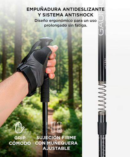 Kit Bastones Gadnic Para Trekking Senderismo Antishock  - 3