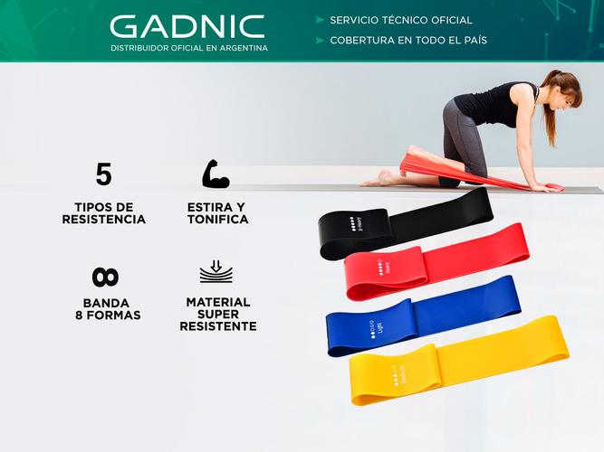 Set De Bandas Elásticas Gadnic LFP0100 Distintos Niveles de Resistencia - 1