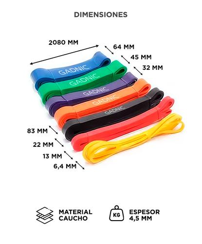 Banda de Resistencia de Entrenamiento GADNIC G-BAND105 Goma Elástica - 5