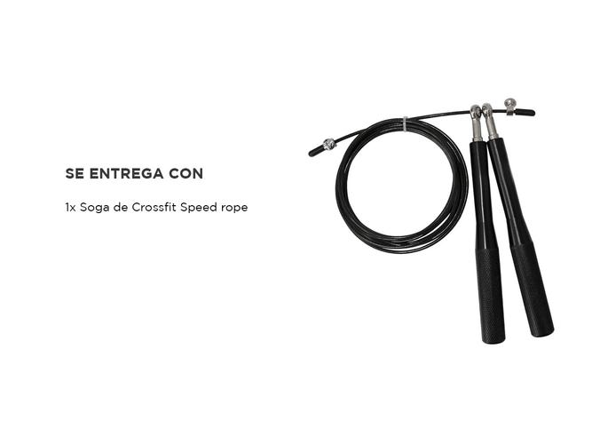 Soga Crossfit Funcional Gadnic Pro Aluminio Rulemanes Cable Acero 3mts - 5