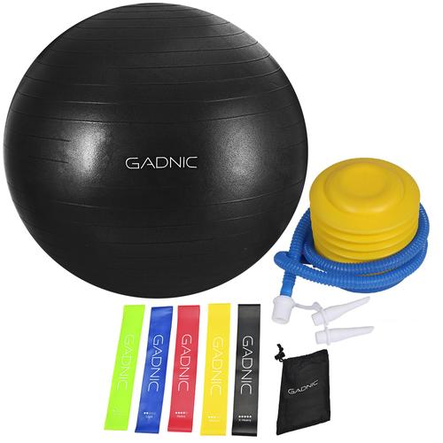 Kit Pelota de Yoga Gadnic 65cm + Bandas de resistencia + Inflador  - 0