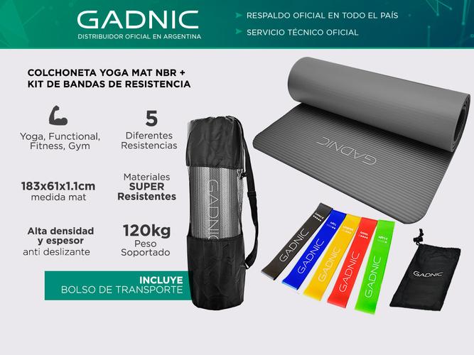Colchoneta Yoga Mat NBR + Kit de Bandas de Resistencia - 1