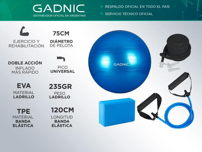 Kit Pelota Yoga 75cm + Ladrillos + Banda  - 1