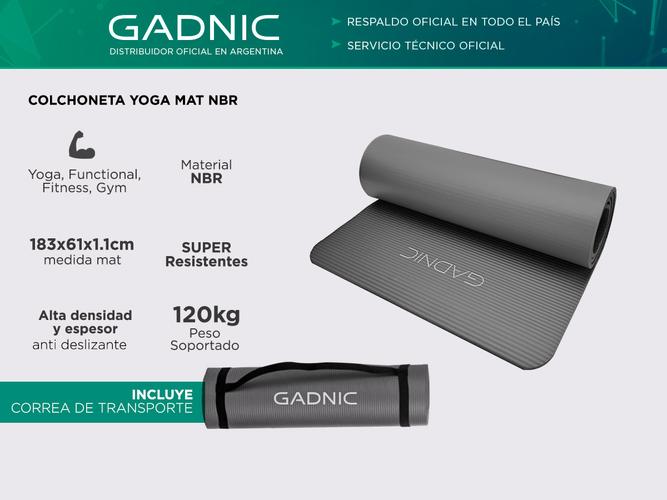 Colchoneta Yoga Mat Gadnic NBR + Correa - 1