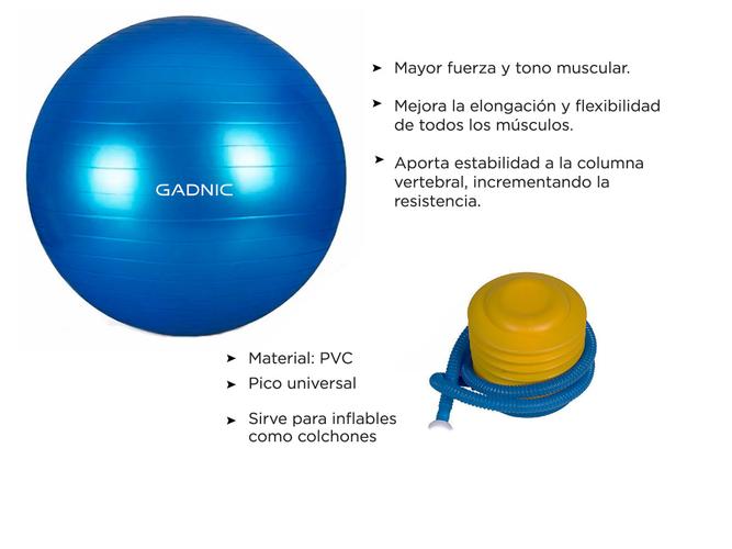 Pelota De Yoga Gadnic 65cm  Inflador  Outlet - 3