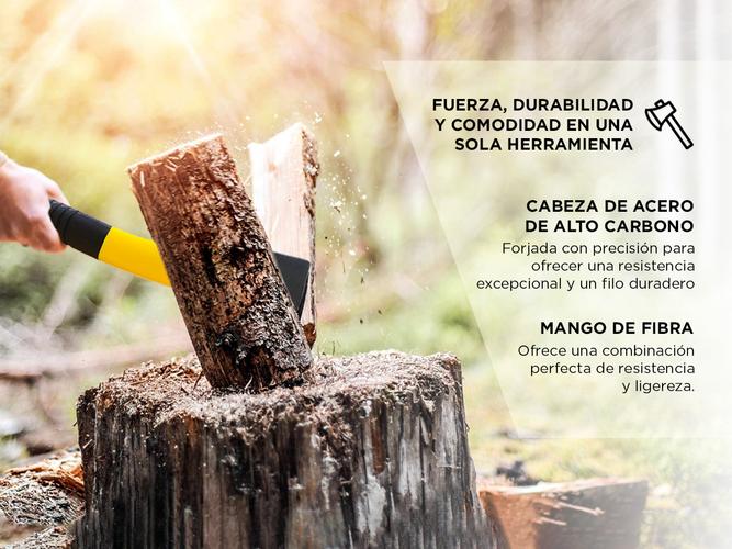 Hacha con Mango de Fibra Gadnic Acero de Alto Carbono - 2