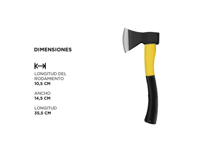 Hacha con Mango de Fibra Gadnic Acero de Alto Carbono - 3