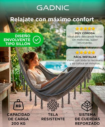 Hamaca Paraguaya Gadnic Silla Colgante Reforzada - 1