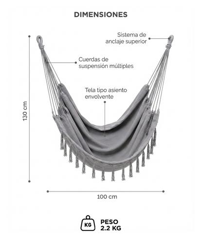 Hamaca Paraguaya Gadnic Silla Colgante Reforzada - 5