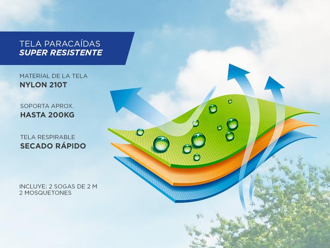 Hamaca Colgante Gadnic 270x140cm nylon Utraliviana - 3