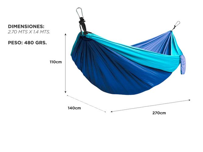 Hamaca Colgante Gadnic 270x140cm nylon Utraliviana - 4