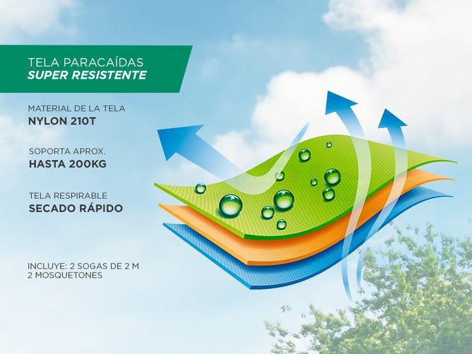 Hamaca Colgante Gadnic 300x200cm nylon Utraliviana - 3