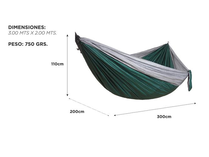 Hamaca Colgante Gadnic 300x200cm nylon Utraliviana - 4