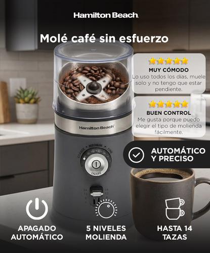 Molinillo De Café Electrico Hamilton Beach 80396C Automático 14 Tazas 5 Niveles  - 1