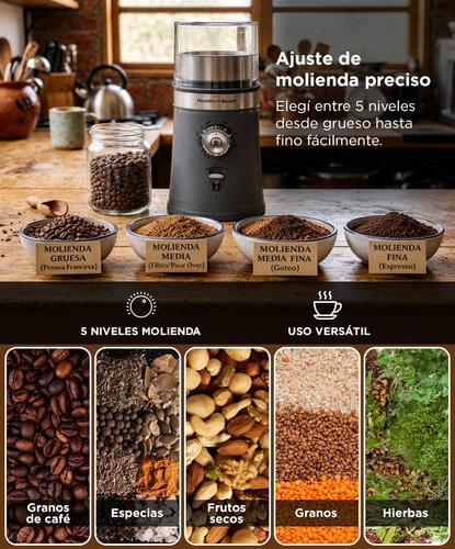Molinillo De Café Electrico Hamilton Beach 80396C Automático 14 Tazas 5 Niveles  - 3