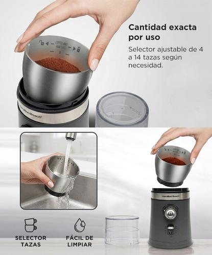 Molinillo De Café Electrico Hamilton Beach 80396C Automático 14 Tazas 5 Niveles  - 4