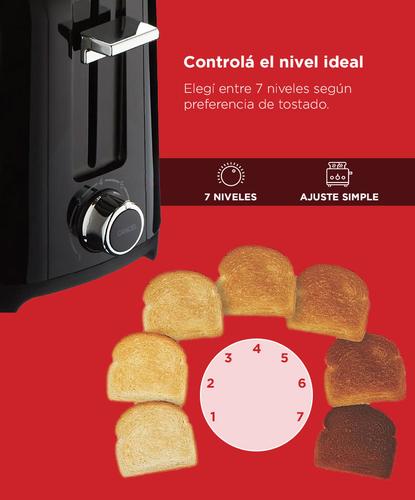 Tostadora Hamilton Beach 22217AR  800W 7 niveles 2 rodajas  - 3