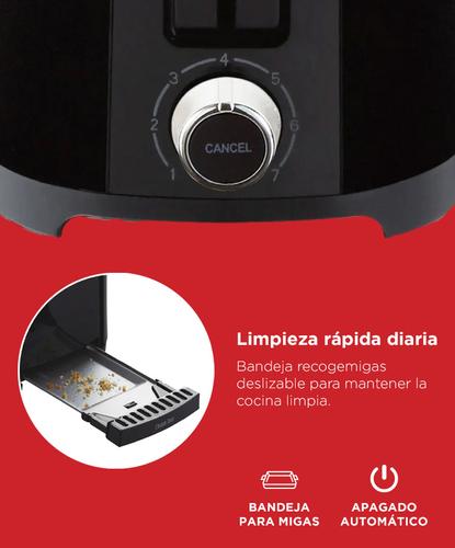 Tostadora Hamilton Beach 22217AR  800W 7 niveles 2 rodajas  - 4