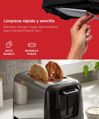 Tostadora Hamilton Beach 22614VAR Acero Inoxidable 2 rodajas 750W 7 niveles - 4