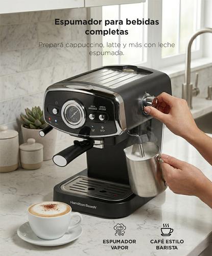 Cafetera Retro Espresso Hamilton Beach 40730AR 15 bar Espumador - 3