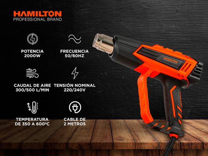 Pistola De Calor Hamilton Eléctrica 2000w 2 Temperaturas 350c  600c - 1