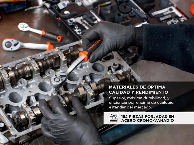 Set De Herramientas Hamilton Perfomance 152 Piezas Acero Cromado Maletin Mecanico JB152 - 2