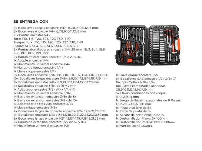 Set De Herramientas Hamilton Perfomance 152 Piezas Acero Cromado Maletin Mecanico JB152 - 5