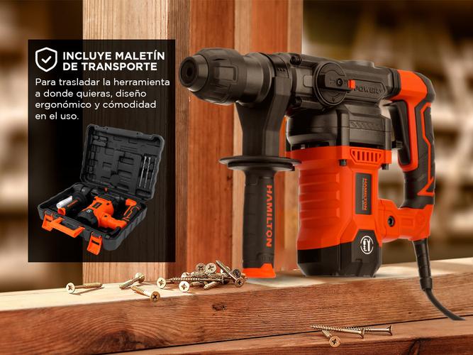 Rotomartillo Hamilton 1500w 75j Sds Plus Accesorios HRM005  - 3