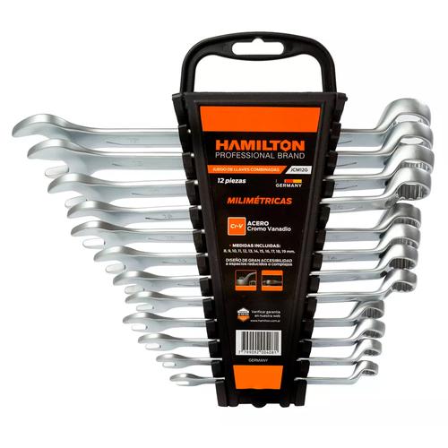 Set Juego Llaves Combinadas Hamilton 8-19mm Acero JCM12G - 0