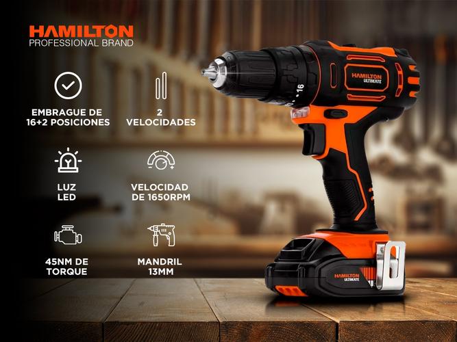 Taladro Atornillador Inalambrico Hamilton Ultimate Led 20v - 1
