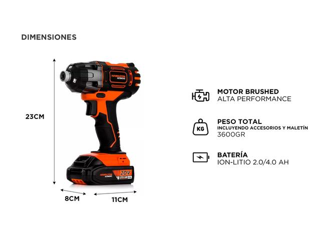 Atornillador Destornillador Inalambrico Hamilton Vel Variable Led 3000rpm ULT112 - 4