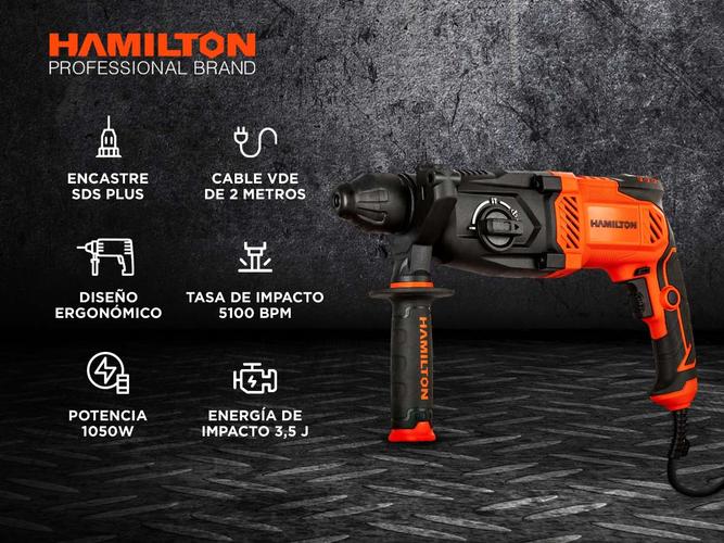 Rotomartillo Sds Plus Hamilton 1050w 35 J HRM001 - 1