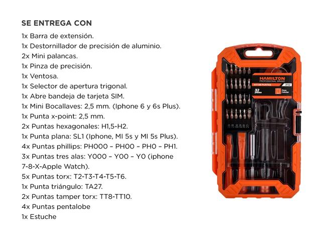 Kit de Puntas de precisión Para Celulares Hamilton JP32 - 4