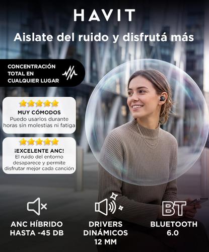 Auricular Havit Bluetooth TW991 PRO Hybrid ANC negro - 1