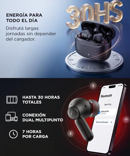 Auricular Havit Bluetooth TW991 PRO Hybrid ANC negro - 4