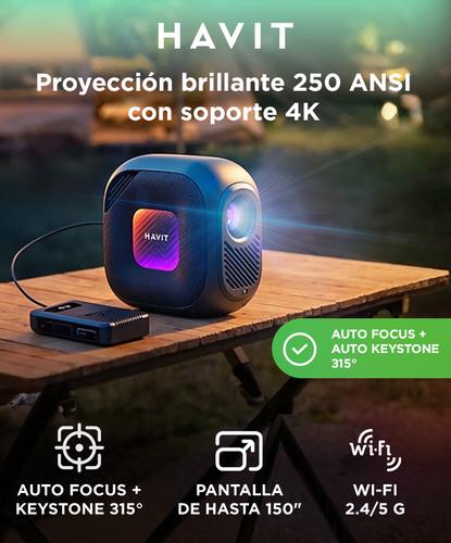 Proyector Inteligente Havit PJ215 Pro 4K 250 ANSI Usado - 1