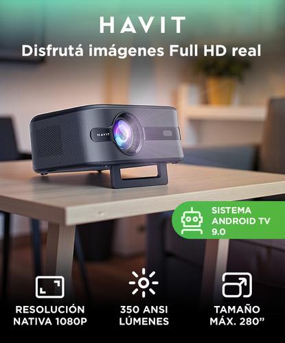 Proyector Inteligente Havit PJ219 Pro Full HD 1080p 14000 Lúmenes Android TV  - 1