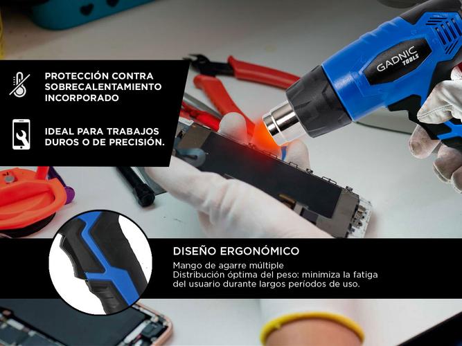 Pistola de Calor Gadnic Progun 1800w  Puntas Adicionales - 2