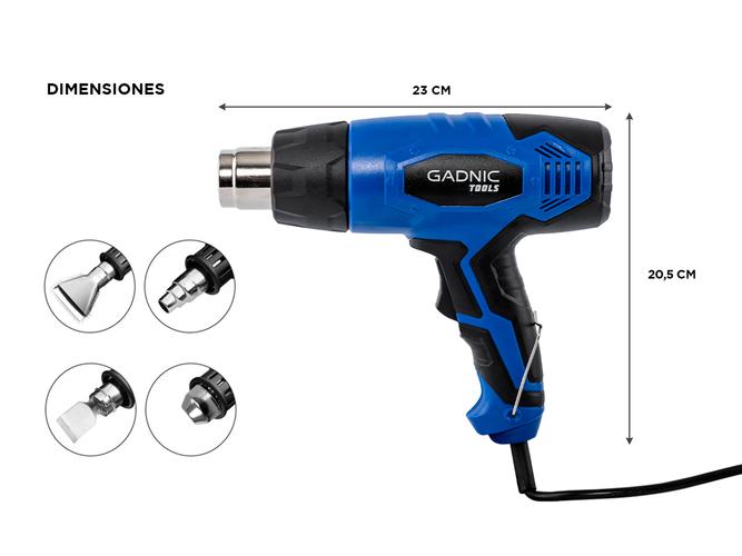 Pistola de Calor Gadnic Progun 1800w  Puntas Adicionales - 4