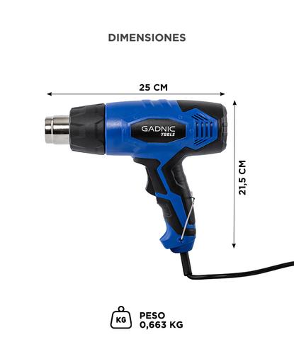 Pistola de Calor Gadnic Progun 1800w  Puntas Adicionales - 5