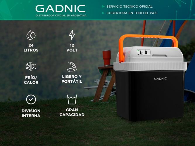Heladera Portátil Gadnic H800 Eléctrica 12v 24Lts Conserva Frío y Calor - 1