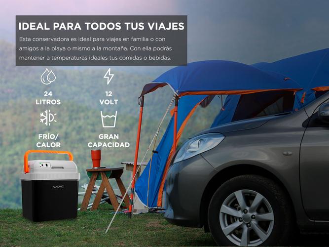 Heladera Portátil Gadnic H800 Eléctrica 12v 24Lts Conserva Frío y Calor - 2