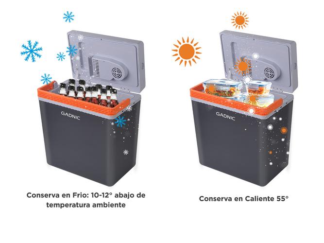 Heladera Portátil Gadnic H700 Eléctrica 12v 20Lts Conserva Frío y Calor - 4