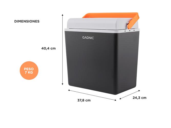 Heladera Portátil Gadnic H700 Eléctrica 12v 20Lts Conserva Frío y Calor - 5