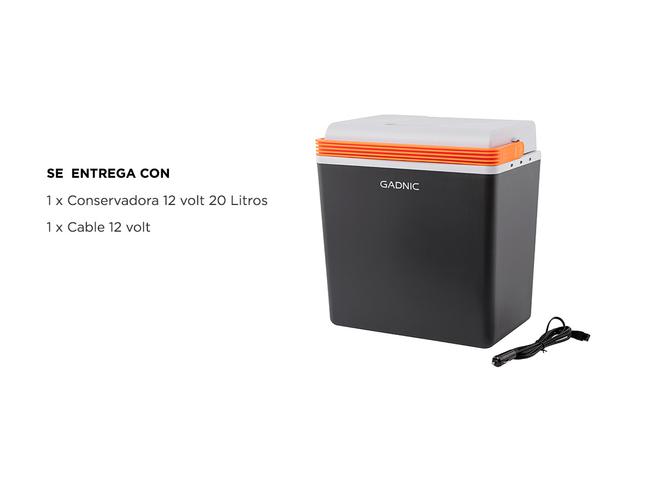 Heladera Portátil Gadnic H700 Eléctrica 12v 20Lts Conserva Frío y Calor - 6