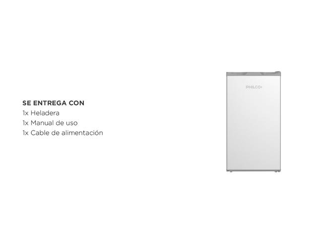 Heladera Philco Bajo Mesada MiniBar PHBM093P 90 Litros Plata - 4